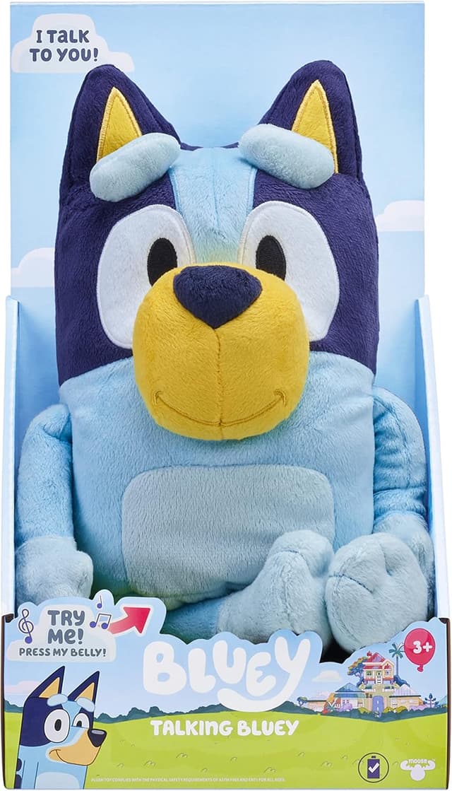 Detalle de Bluey Bingo Large 30cm Talking Sounds Plush (Talking Sounds) – cuddly jumbo soft toy