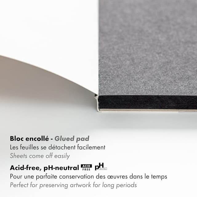 Thumbnail 1 de Clairefontaine Paint'ON Black Paper Pad 20 Sheets A3