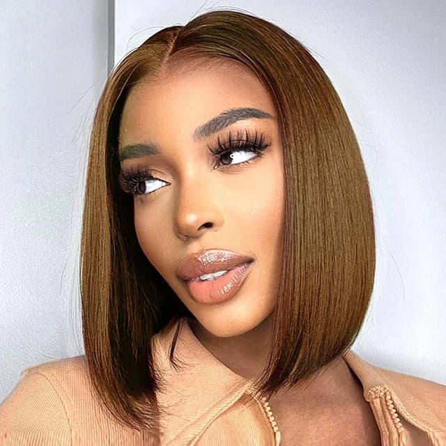 Detalle de Perruque femme light brown bob 12 pouces