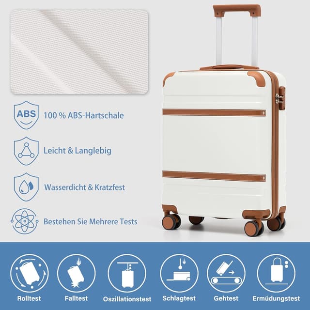 Thumbnail 5 de COOLIFE Handgepäck Koffer 55x40x20cm Kabinenkoffer ABS