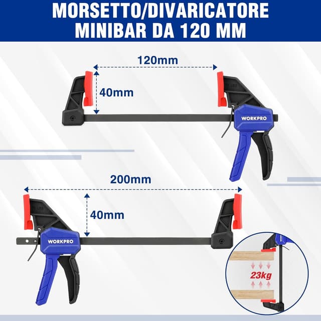 Thumbnail 4 de WORKPRO Mini Morsetti 120/150 mm 🛠