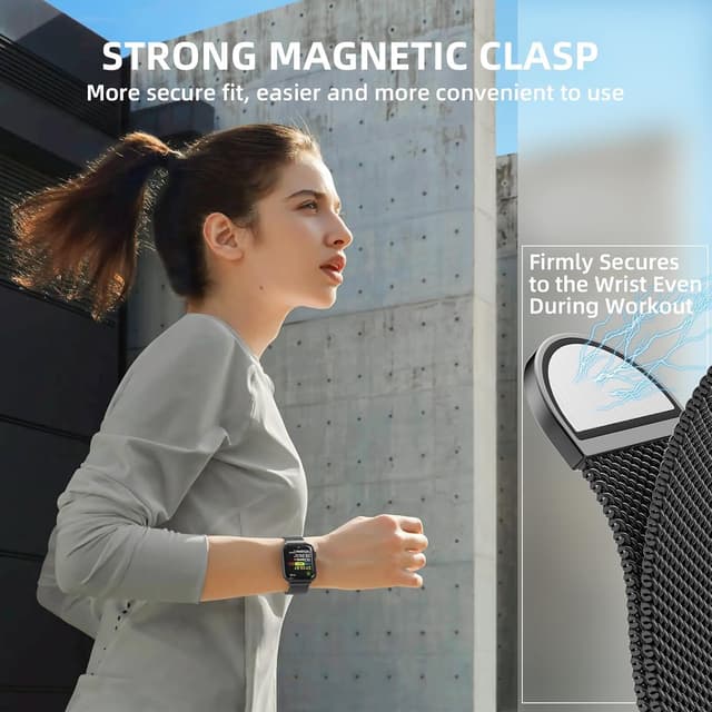 Detalle 2 de ORRLBB Magnetic Clasp Metal Strap for Apple Watch (Series 11–1, Ultra SE, 49–38mm) – Patented adjustable bands