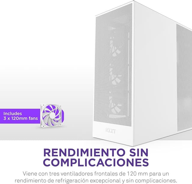 Thumbnail 2 de NZXT H7 Flow 2024 semitorre ATX, blanco