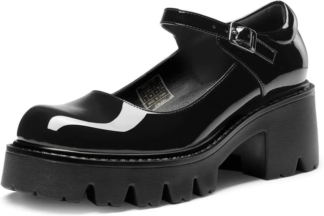 Thumbnail 6 de DREAM PAIRS Mary Jane con plateau e cinturino, tacco largo e look Y2K