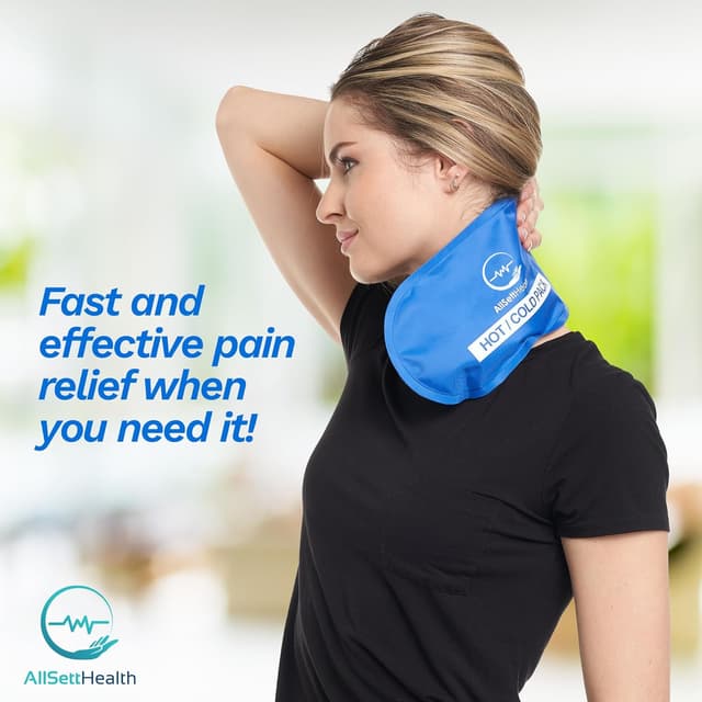 Detalle 2 de 4X Ice Pack for Injuries – Reusable Gel Cold Compress (Cold Compress) 27cm x 13cm, 4 Pack Blue