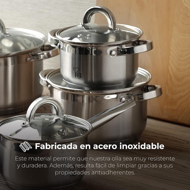 Thumbnail 2 de RENBERG Alexander Cacerola de Acero Inoxidable 6.3L 🍲