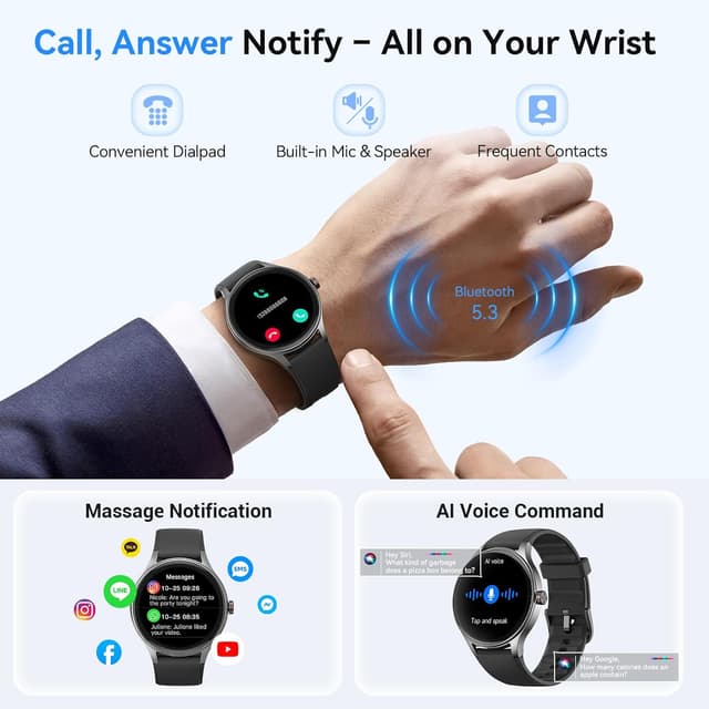 Thumbnail 2 de Fitpolo Smart Watch for Men Women