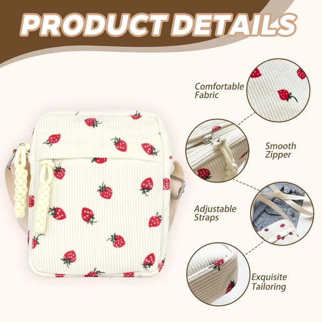 Thumbnail 2 de FOSLXIN Cord Tasche Damen Klein Crossbody