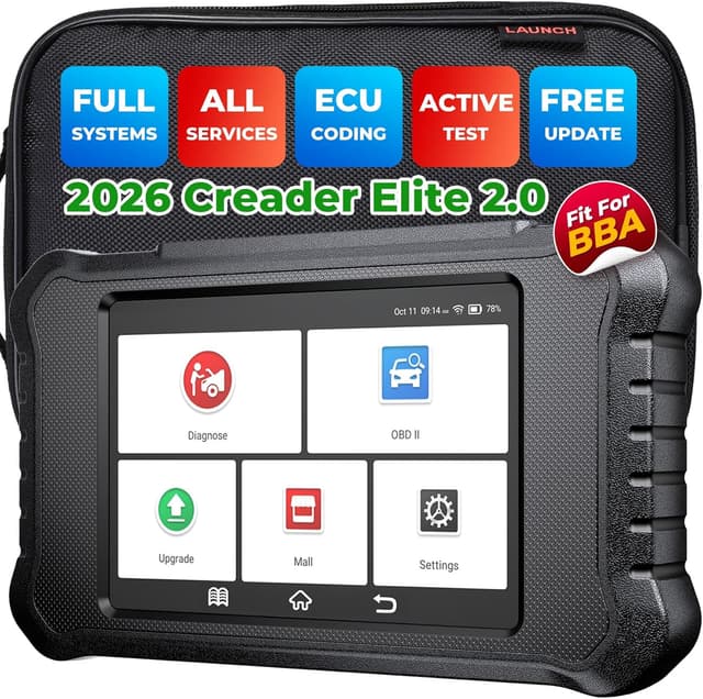Detalle de LAUNCH X431 Creader Elite 2.0 BBA scanner OBD2 bidirezionale per Benz/BMW/Audi (codifica ECU, AutoVIN)