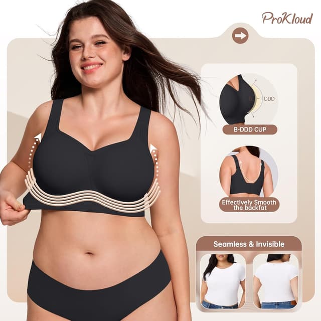 Detalle 2 de ProKloud Jelly Bras No Underwire Wireless Bra