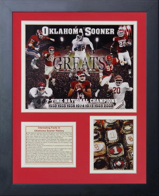 Detalle de Legends Never Die NCAA All-Time Greats Framed Photo Collage (Handmade USA)