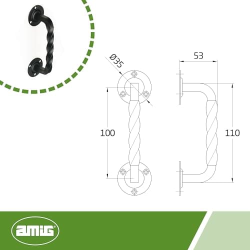 Thumbnail 2 de Amig Poignée 103 noire ⚙