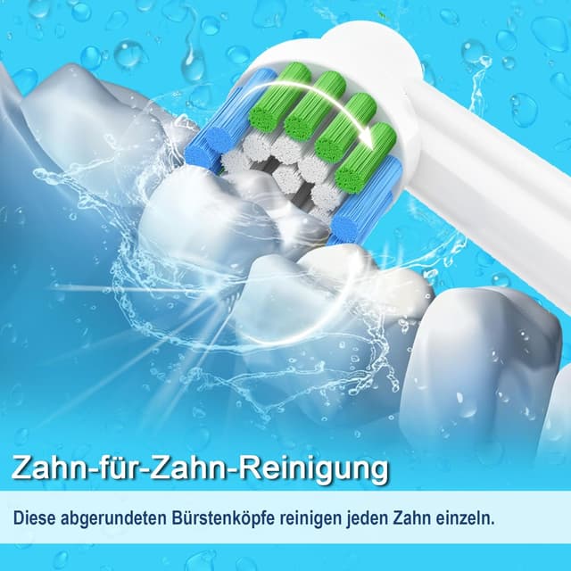 Detalle de 16er Aufsteckbürsten (Precision, Cross, 3D Whitening, Sensitive Clean) kompatibel mit Oral‑B elektrischen Zahnbürsten