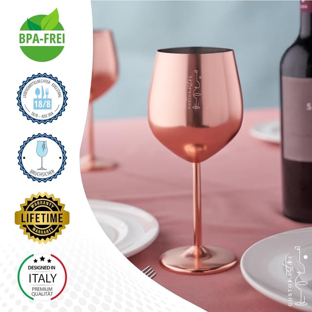 Thumbnail 1 de Gusto Nostro Weingläser 540 ml Edelstahl