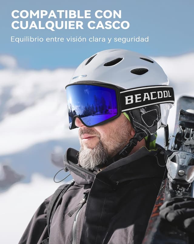 Detalle de BEACOOL Gafas de Esquí OTG UV400