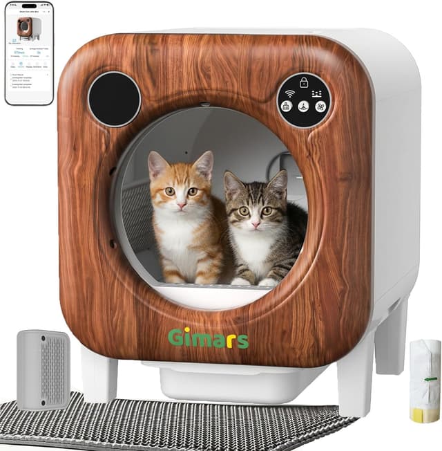 Imagen de Gimars XXL 90L self‑cleaning cat litter box en OfertitasTOP