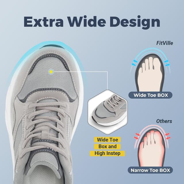 Detalle de FitVille Baskets running confort respirant