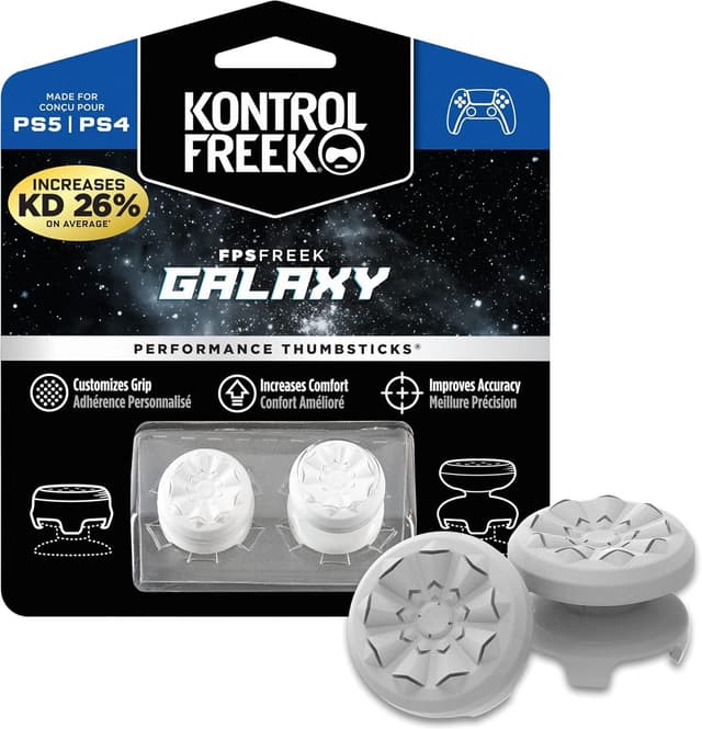 Detalle de KontrolFreek FPS Galaxy White PS5 Grips