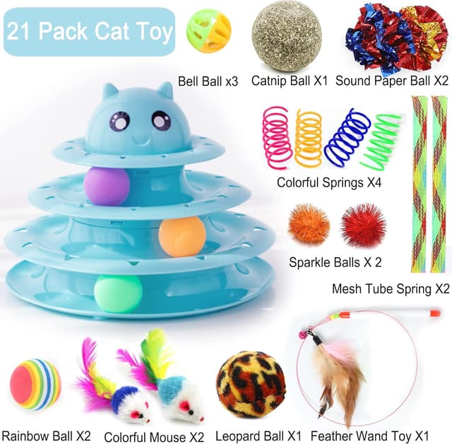 Thumbnail 1 de Suhaco 21 Pack Cat Toys for Indoor Cats