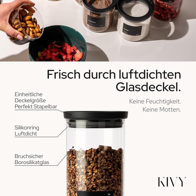 Thumbnail 5 de KIVY Vorratsgläser 3x 1200ml 🥫