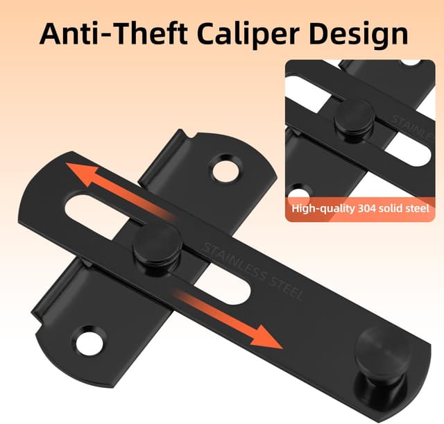 Thumbnail 6 de Croerw 4 Zoll Klappbarer Schiebetürriegel