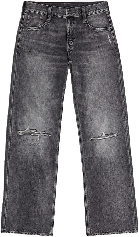 Detalle de G-Star Damen Judee Loose Low Waist Jeans mit Hosenschlitz und Nieten an den Taschen