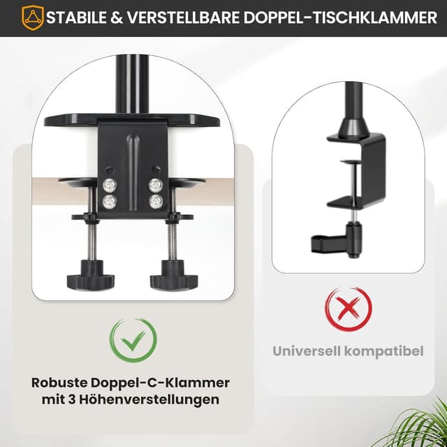 Detalle de TARION Tischstativ Kamera Tischhalterung mit Klemmstativ, flexibler Gelenkarm & Tablet-Klemme (Titanrig Lite Z)