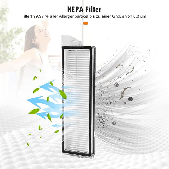 Detalle 2 de Alloytool 26-teiliges Zubehör-Set für Roborock S8 MaxV Ultra (Ersatzbürsten, Staubbeutel, Filter & Wischzubehör)