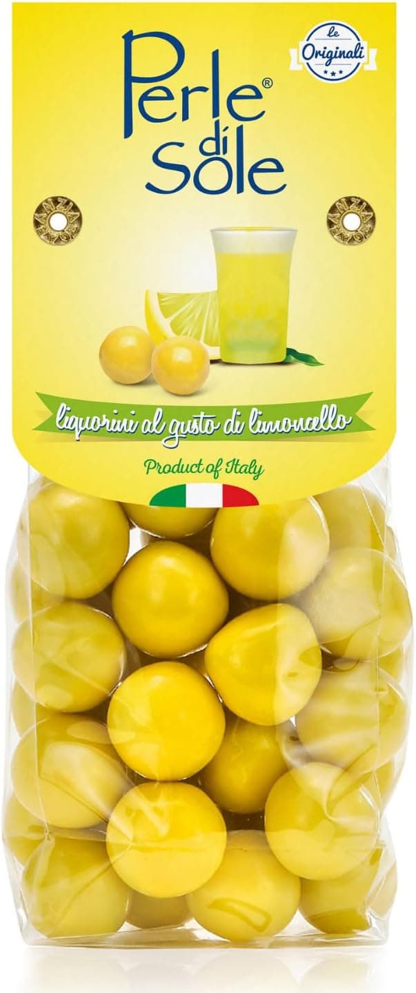 Detalle de Perle di Sole Liquorini ripieni al Limoncello ricoperti di cioccolato bianco, 150 g
