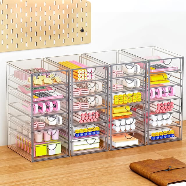 Detalle 2 de YFXCVSL Acrylic Makeup Organizer 19 Drawers ๐