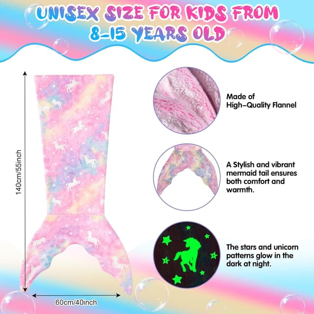 Detalle 2 de Ranedo Meerjungfrauenflosse Decke 140 × 60