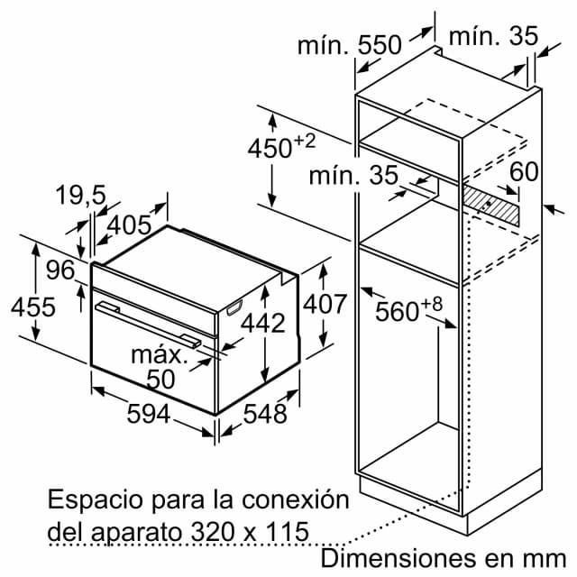 Detalle 2 de Balay 3CB4821G3 horno compacto con pirólisis