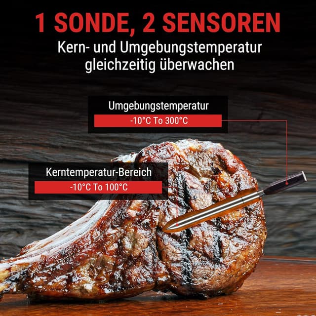 Detalle de ThermoPro TempSpike Fleischthermometer Bluetooth