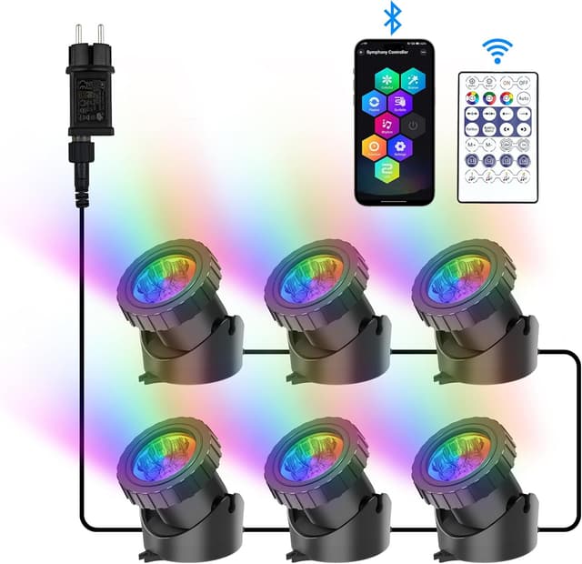 Detalle de NATPOW Unterwasser-Teichlicht IP68 RGB 6