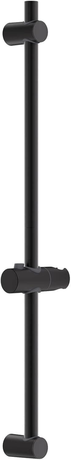 Detalle de AuraLum Asta doccia 70 cm con saliscendi in acciaio inox e supporto per soffione regolabile, nero