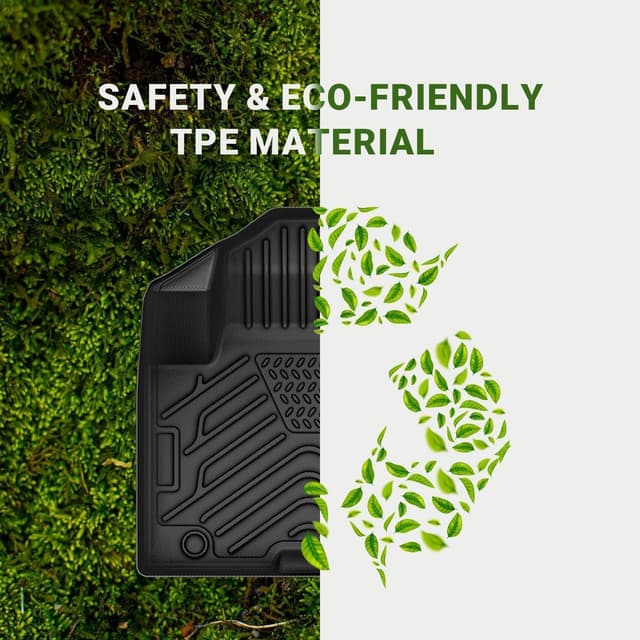 Detalle 2 de AUTOSAVER88 TPE All-Weather Floor Mats for 2022-2026 Ford Maverick Hybrid (Black)