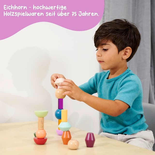 Thumbnail 5 de Eichhorn Montessori 16 Stapel-Perlen Holzset