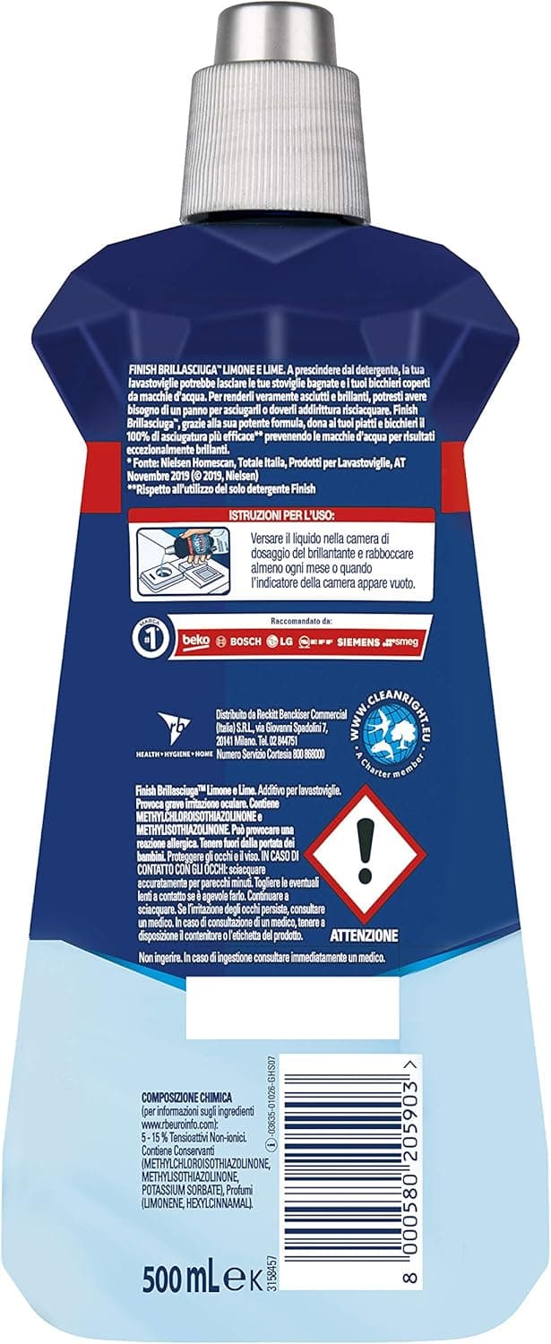 Thumbnail 1 de Finish Brillantante Lavastoviglie Lemon 500 ml 🍽