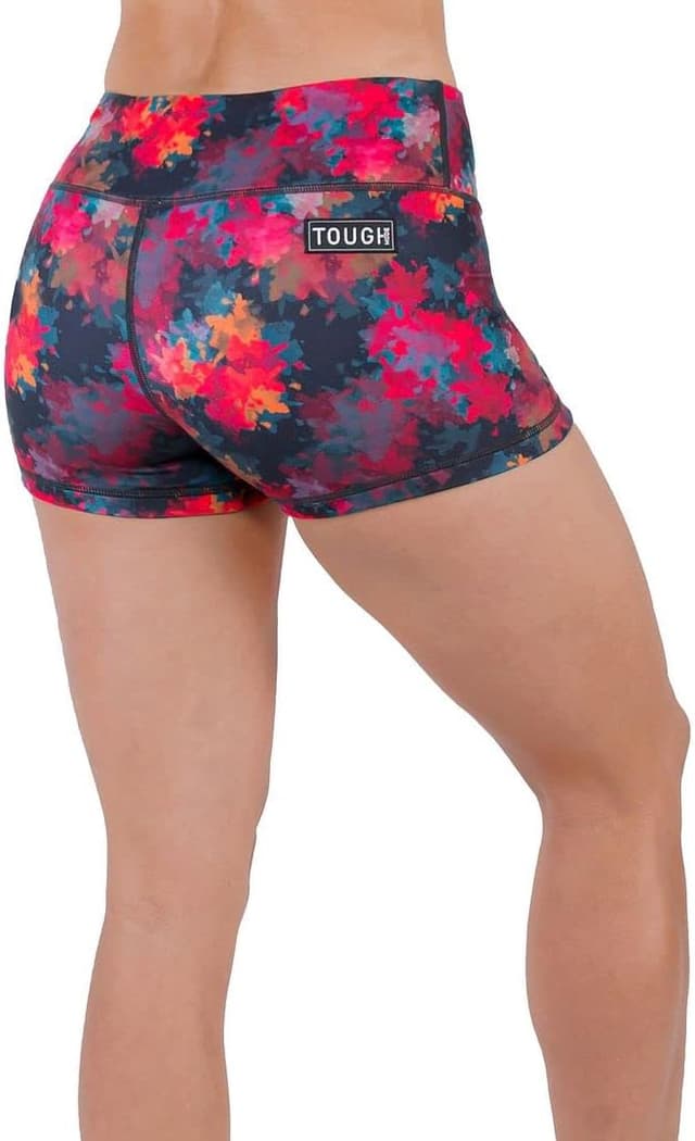 Detalle de Tough Mode Women’s 3-Inch Volleyball/WOD Workout Shorts with Mesh Lining & Zipper Pocket