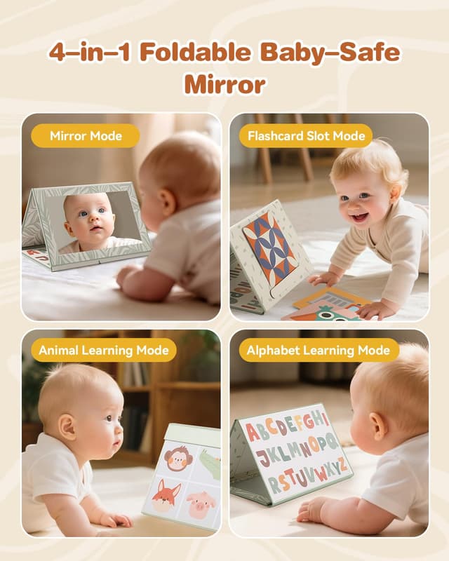 Thumbnail 6 de Promise Babe Spielbogen aus Holz (6 interaktive Sinnesspielzeuge) für Babys ab 0 Monaten – Motorik & Sinnesförderung