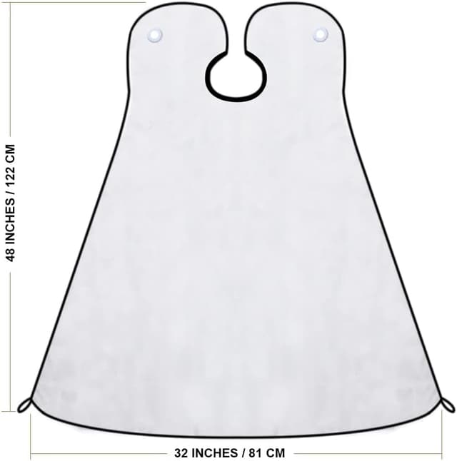 Detalle 2 de Mobi Lock Beard Shaving Catcher Bib for mess-free beard trimming