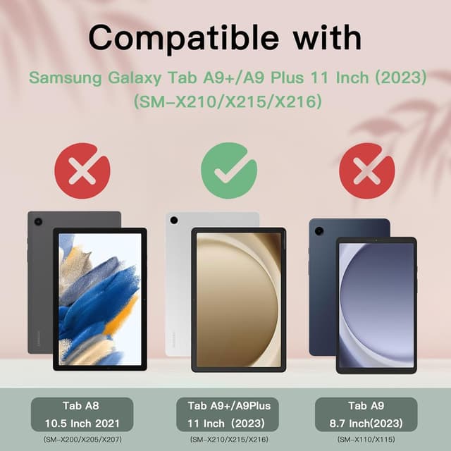 Detalle 2 de Galaxy Tab A9+ Hülle 11 Zoll 2023