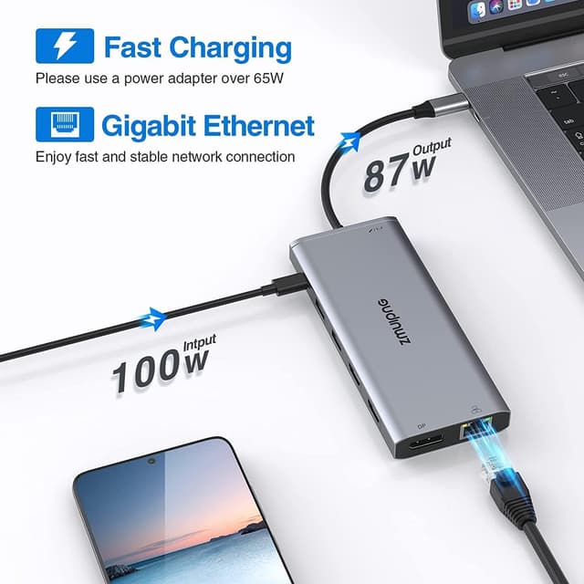 Thumbnail 5 de USB C Docking Station 14‑in‑1 87W für Laptops