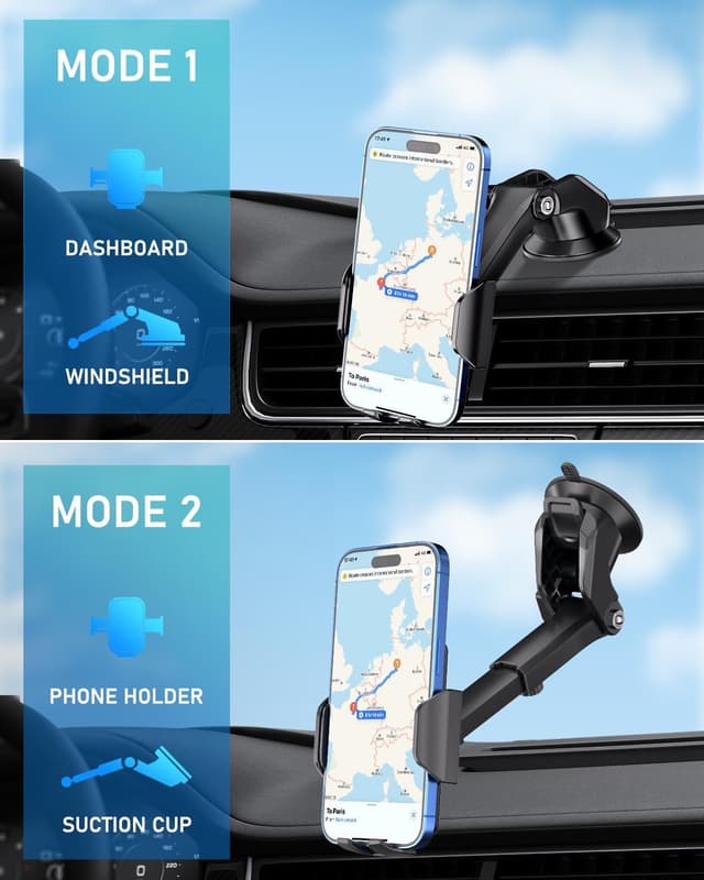 Detalle de Hoppac Porta Cellulare Auto universale per smartphone 4–7"