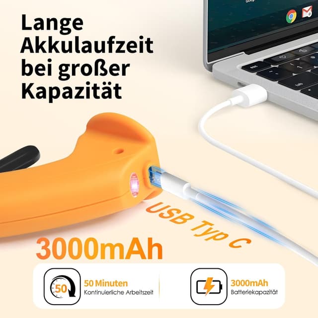 Detalle 2 de MAXDONE Heißklebepistole Akku kabellos