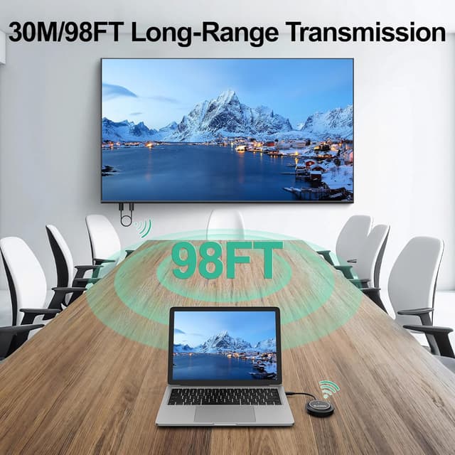 Thumbnail 6 de Wireless HDMI Transmitter and Receiver (USB-C, 5GHz) for 1080P Full HD streaming to TV/monitor