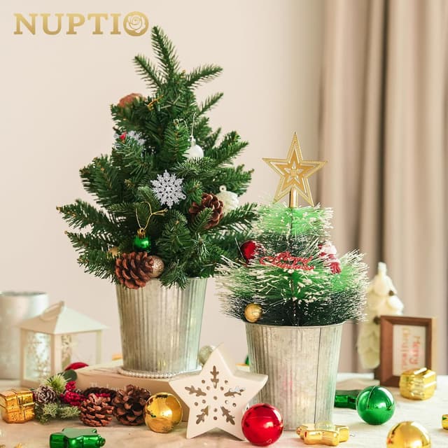 Thumbnail 5 de NUPTIO 13 cm Rustic Metal Planters 12 Pack