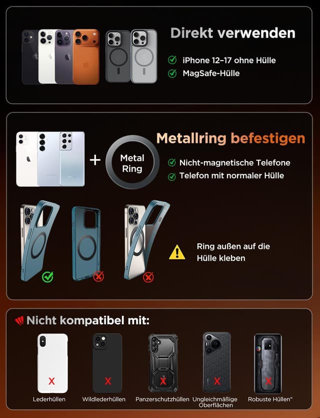 Detalle 2 de MSXTTLY Vmag S3 Handyhalterung mit Magnetring