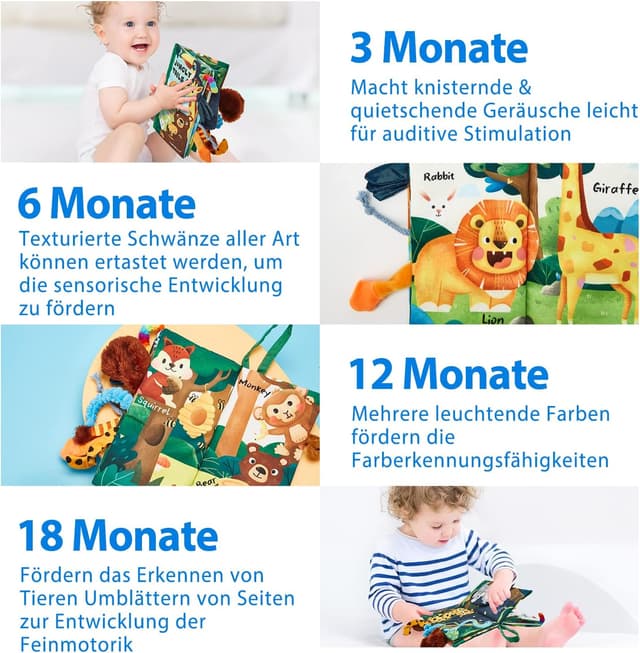 Detalle 2 de hahaland Stoffbuch 0–6 Monate