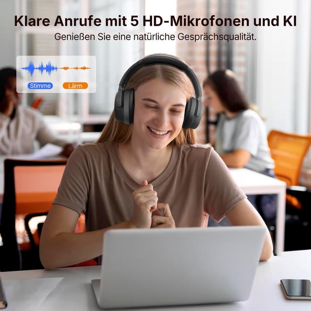 Thumbnail 5 de EarFun Tune Pro Over‑Ear Kopfhörer 120 Std. Akku